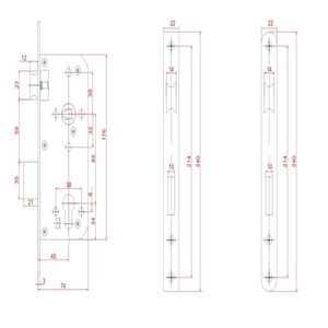 Corps de serrure de porte multipoints YIGE de haute qualité, intérieur/extérieur, cylindre à clé identique, mortaise en acier inoxydable, prix bas - Product Image 5