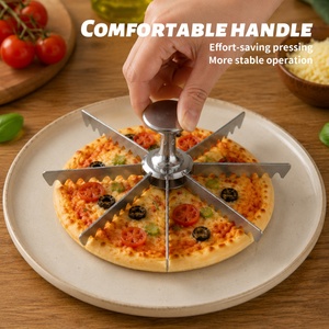Cortador de Pizza Manual de Aluminio, Cortador de Pastel y Tartas con Cuchillas Dentadas Afiladas para Cocina y Restaurante - Product Image 4