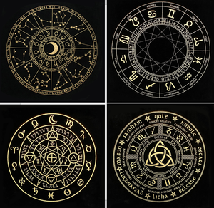 Nappe <span class=keywords><strong>de</strong></span> Tarot Personnalisable, Tapis <span class=keywords><strong>de</strong></span> Divination à Motifs Zodiaques pour l'Expédition <span class=keywords><strong>de</strong></span> <span class=keywords><strong>Cartes</strong></span> <span class=keywords><strong>de</strong></span> Tarot et les Rituels, <span class=keywords><strong>Jeu</strong></span> <span class=keywords><strong>de</strong></span> Tarot - Product Image 3