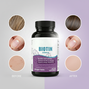 Permen Kunyah Biotin 150mcg 90 |   Suplemen Peningkat Kepadatan Tulang & Rambut Kulit Kuku 2 Kapsul PER SERTIFIKAT 24-Bulan - Product Image 3