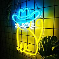 Enseigne néon LED Meme Cat, Art graphique personnalisé - Haute luminosité 12V DC, Dimmable, Résistant à l'eau, Décoration murale intérieure pour bureau