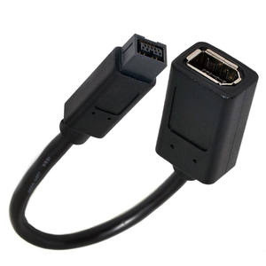 Câble adaptateur IEEE Firewire 1394 6 broches femelle vers <span class=keywords><strong>1394b</strong></span> 9 broches mâle 800 Mbps - Product Image 4
