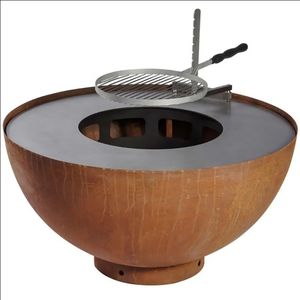 Placa de Cocción para Exteriores, Calentador de Leña, Parrilla de Carbón para <span class=keywords><strong>Barbacoa</strong></span>, <span class=keywords><strong>Chimenea</strong></span> de Acero Corten, Certificación CE, Altura Ajustable - Product Image 1