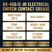 Graisse pour contacts électriques basse température -35°C à 200°C, anti-arc, anti-oxydation pour micro-interrupteurs, relais, connecteurs, conforme REACH RoHS, OEM