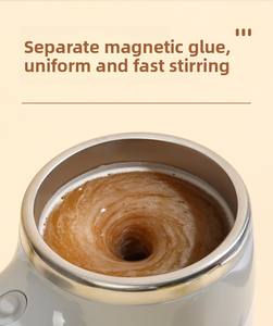 Tasse en acier inoxydable 304 Café <span class=keywords><strong>paresseux</strong></span> Tasse à lait électrique rotative magnétique - Product Image 6