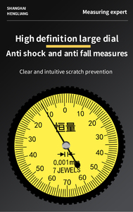 Hengliang 0-02mm 0.002mm Độ chính xác cao đòn bẩy quay số đo quy mô nhỏ chỉ số que nhỏ hiệu chuẩn mét quay số chỉ số đo - Product Image 2