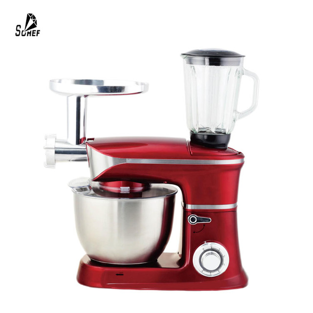 Batidora Profecional Kitchen Aid 6L Universal Stand Mixer Electric Food Processor Meat Mincer Blender Stainless Mixing Bowl