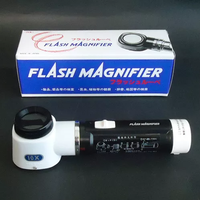 Loupe d'inspection lumineuse à LED blanche M-100 japonaise Loupe grossissante 10X 30 mm Loupe flash portable pour bijoux avec balances