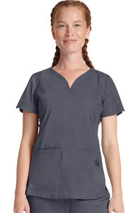 Uniforme d'infirmière personnalisé bleu royal à manches courtes, anti-rides, extensible dans <span class=keywords><strong>les</strong></span> 4 sens, uniforme d'hôpital, tenue médicale pour femmes, ensembles de blouses médicales - Product Image 5
