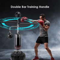 ZHOYA SPORT Double Barre Cobra Reflex pour Boxe, Barre de Frappe Rotative Robuste, Sac de Frappe Autoportant pour Entraînement Intensif (Eau/Sable)
