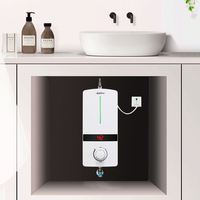 Calentador de Agua Instantáneo de Alta Gama de 5500W, Acero Inoxidable, Carcasa de Plástico, LED, Ahorro de Energía, 220V, WiFi Inteligente, para Hotel