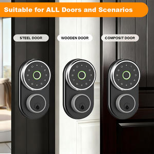 AIEN Haute sécurité Smart Tuya Fingerprint IC Card App-Controlled Deadbolt Lock Clavier électronique en alliage de zinc pour portes en bois Cloud - Product Image 3