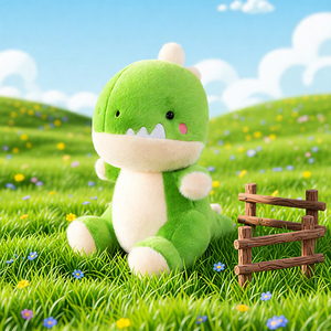 Peluche di Dinosauro Verde Carino - Morbido e Adorabile per Bambini - Product Image 3