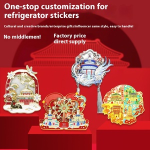 Vendita diretta della fabbrica di oggetti turistici scenici personalizzati in metallo magneti da frigorifero Design creativo souvenir artigianato in metallo <span class=keywords><strong>antico</strong></span> moderno - Product Image 2