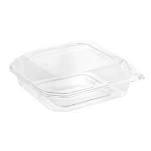 Contenedores de Bandeja Transparentes de PET de Dos Piezas de Alta Calidad de 48 Onzas, Diseño Patentado de Seguridad a Prueba de Manipulación, Reciclables para Alimentos, Ensaladas y Comestibles - Product Image 1