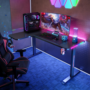 YZ Wholesale Gaming <strong>Pc</strong> Desk Computer Racing <strong>Table</strong> with RGB Led Lights Gaming <strong>Table</strong> for Gaming Desk Chair - Product Image 6