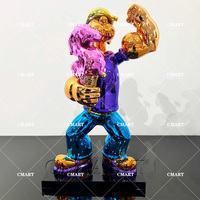 Modèle de glace Popeye en résine dorée personnalisée pour sculpture artistique - Vente en gros usine