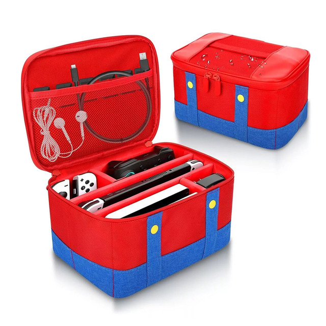 All in One Carrying Case Storage Hand Bag Large Capacity Travel Bag for Switch 2/Switch OLED/Switch