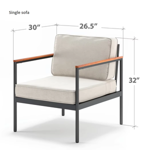 Sofá de Exterior Personalizado de Estilo Moderno con Estructura de Aluminio, Muebles de Jardín, Sillones de Exterior - Product Image 2