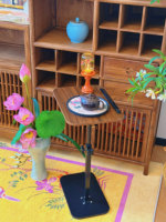 Table Basse Commerciale Personnalisée en Bois et Métal, Réglable et Durable, pour Balcon et Salle à Manger – Vente en Gros