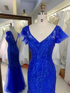 Nuevos vestidos azules elegantes <span class=keywords><strong>para</strong></span> madre del novio <span class=keywords><strong>para</strong></span> boda - Product Image 4