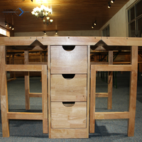 Établi de Garage en bois pliable établi établi en bois massif pour Table de menuiserie d'enseignement pour enfants fait à la main bricolage pliable