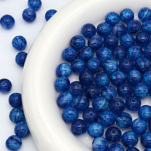 Perles en résine vente en gros 8/10mm bleu clair sirène clair de lune perles en résine fabrication de bijoux à bricoler soi-même - Product Image 5