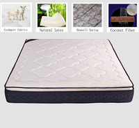 Matelas à ressorts hybrides 23 cm avec housse en coton et lin amovible et lavable, bordure en latex velours – Vente en gros