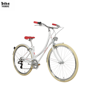 Bicicleta Urbana Clásica Vintage 700C con Cuadro de Acero, 7 Velocidades, Bicicleta Retro de Ocio para Mujer, Bicicleta Urbana para Desplazamientos - Product Image 1