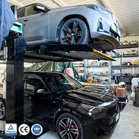 Élévateur de stationnement automobile monopoteau 2700 kg, accès bidirectionnel, empileur de voitures, équipement de stationnement avec verrouillage automatique électrique