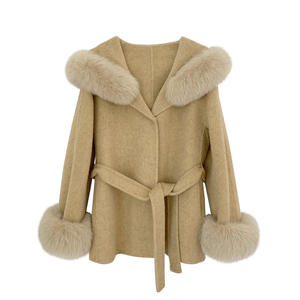 Manteau en laine double face épais à capuche pour femme Lira <span class=keywords><strong>Opera</strong></span>, collection printemps, haut de gamme - Product Image 5