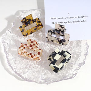 Yuxi Maßgefertigte Neue Kleine Haarspange aus Acetat, Vielseitiger Haargreifer mit Leopardenmuster für Halboffene Frisuren, Modische Mini-Haar-Accessoires - Product Image 2