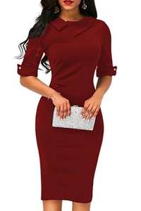 <span class=keywords><strong>Abiti</strong></span> da <span class=keywords><strong>Donna</strong></span> alla Moda Modello Tubino Casual da <span class=keywords><strong>Ufficio</strong></span> Lavoro Business Formale e Party - Product Image 2