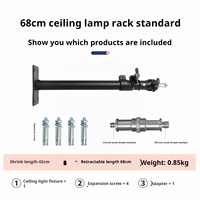 Support de plafond métallique réglable JIXIO pour panneau lumineux LED compatible avec les lampes flash pour la photographie et la vidéo