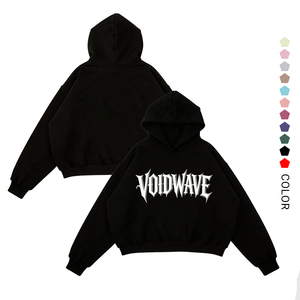 Felpa con Cappuccio Oversize con Stampa Gotica per Uomo, in Cotone Pesante, Stile Streetwear - Product Image 3