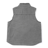 Gilet de travail pour homme en coton 100% doublé sherpa, effet toile vintage délavée, sans manches, polaire, pour la chasse et le travail tactique, hiver
