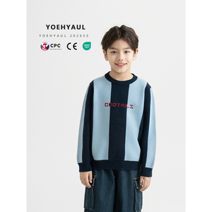 <span class=keywords><strong>Pull</strong></span> en tricot épais pour adolescent YOEHYAUL OD64M2033, rayures bleues d'hiver, <span class=keywords><strong>pull</strong></span> décontracté pour enfant, <span class=keywords><strong>pull</strong></span> pour adolescent - Product Image 1