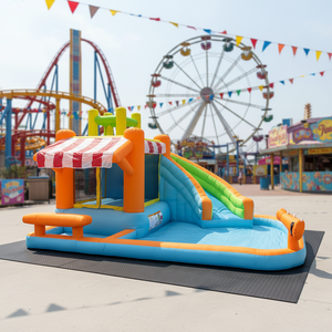 Parc aquatique gonflable pour enfants de l'usine de jouets indonésienne, toboggans gonflables adaptés aux châteaux gonflables et glissades aquatiques gonflables - Product Image 1