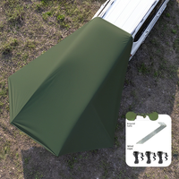 Auvent de voiture SUV à ventouse, pare-soleil argenté avec colle noire, tente de camping arrière pour voiture autonome, toutes saisons, en tissu Oxford