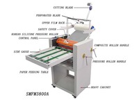 SMFM3800A Offre Spéciale Plastifieuse de bureau manuelle à double face, à vitesse réglable, pour plastification à chaud et à froid A2 A3, pour plastification de feuilles et de bois