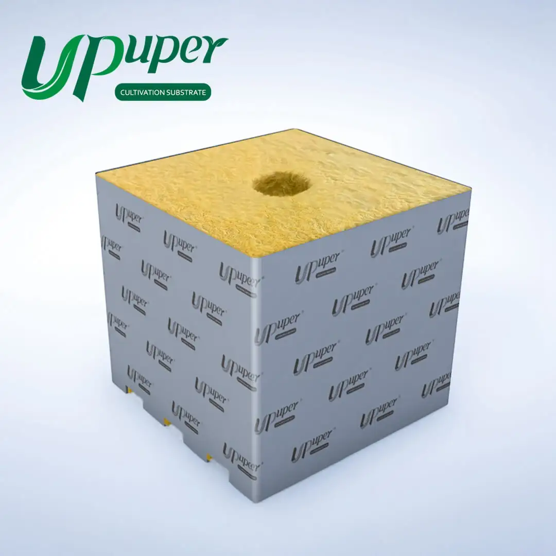 UPuper ขนสัตว์แร่ 6x6 การเพาะปลูกพืชในร่ม พื้นผิวปานกลาง ขนหินขนสัตว์ไฮโดรโปนิกส์เติบโตก้อน