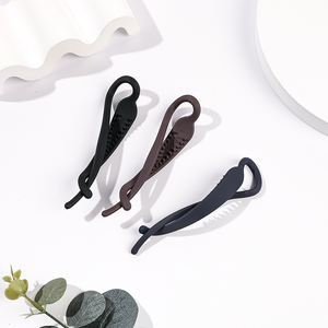 Coréen Vintage Banane Mat Pinces À <span class=keywords><strong>Cheveux</strong></span> Griffe Fille En Plastique Barrette <span class=keywords><strong>Crabe</strong></span> Griffes Vertical Queue De Cheval Femmes Filles Accessoires De <span class=keywords><strong>Cheveux</strong></span> - Product Image 5