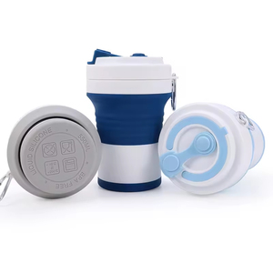 Taza de Café Plegable de Silicona de 550 ml con Logotipo Personalizado, Botella de Agua de Silicona Portátil Ecológica para Viajes, Regalo Empresarial - Product Image 1