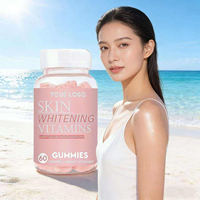 Gummies 100% Naturelles pour Éclaircir la Peau, Antioxydantes, Hydratantes, Unifiant le Teint et Éliminant les Taches Brunes, à la Biotine et au Collagène, pour Adultes