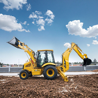 Neuer Diesel-Lader Mini-Baggerlader Landwirtschaftlicher Traktor 4x4 Lader-Bagger-Kombination