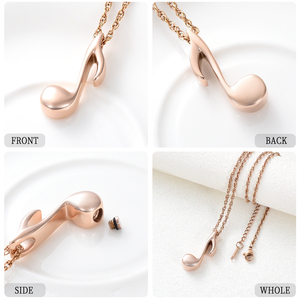 Müzik not kremasyon takı külleri için paslanmaz çelik not Urn kolye kolye hatıra anıt mücevherat Boys için, kızlar - Product Image 2