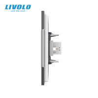 Prise murale modulaire HDMI LIVOLO haut de gamme, norme britannique 86x86mm, 4K 60HZ, blanc/noir, PC ignifuge, pour usage résidentiel