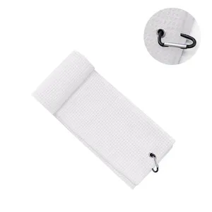 New Style Quick Drying Custom Printed Microfiber Golf Towel With Grommet Set Blank Printed Golf Towels For Sport Towel