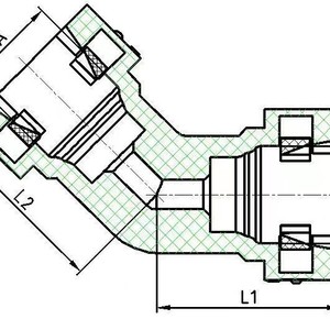 Sinotruk Quick Coupler 20mm 135 Degree Automotive Hose Connector For Wire <b>Cable</b> <b>Waterproof</b> Application - Product Image 2