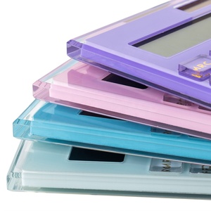 Huisen-calculadora acrílica de escritorio, elegante pantalla LCD de 12 dígitos, oro rosa - Product Image 6